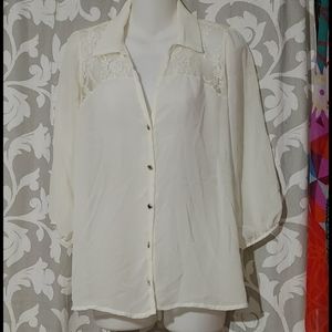 Sheer Cream blouse